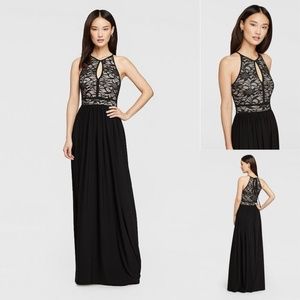 David's Bridal | Lace Keyhole Halter Dress